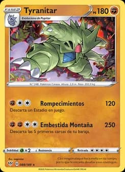 Tyranitar card in Spanish