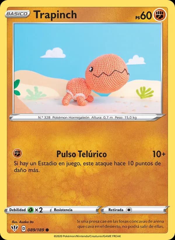 Trapinch card in Spanish