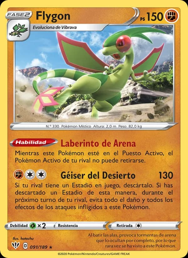 Flygon card in Spanish