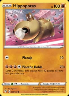 Hippopotas card in Spanish