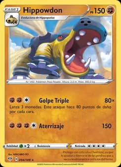 Hippowdon card in Spanish