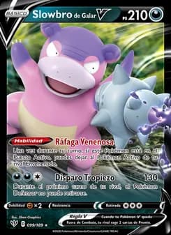 Slowbro V de Galar card in Spanish