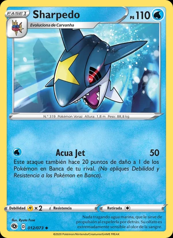 Sharpedo card in Spanish