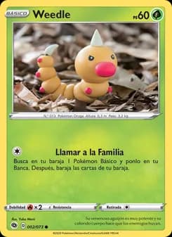 Weedle card in Spanish