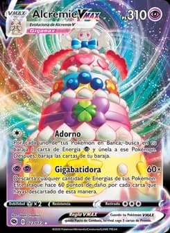 Alcremie VMAX card in Spanish