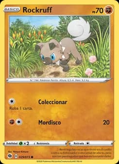 Rockruff card in Spanish