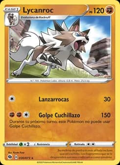 Lycanroc card in Spanish