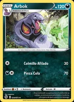 Arbok card in Spanish