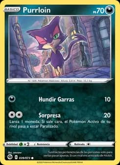 Purrloin card in Spanish