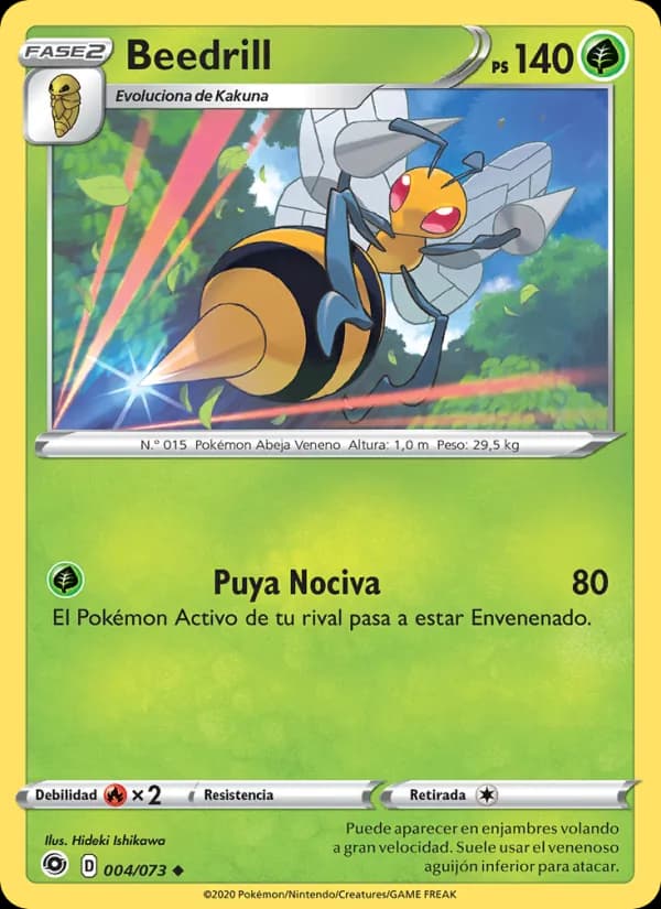 Beedrill card in Spanish
