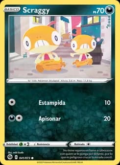 Scraggy card in Spanish
