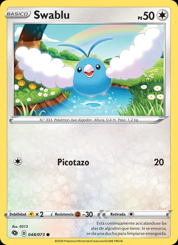 Swablu card in Spanish