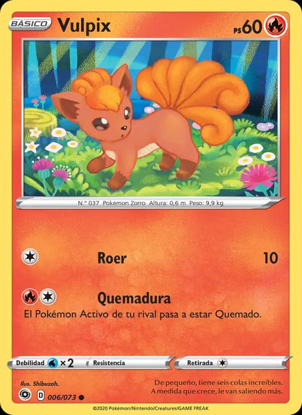 Vulpix card in Spanish