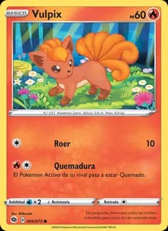 Vulpix card in Spanish