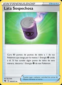 Lata Sospechosa card in Spanish