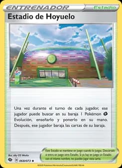 Estadio de Hoyuelo card in Spanish