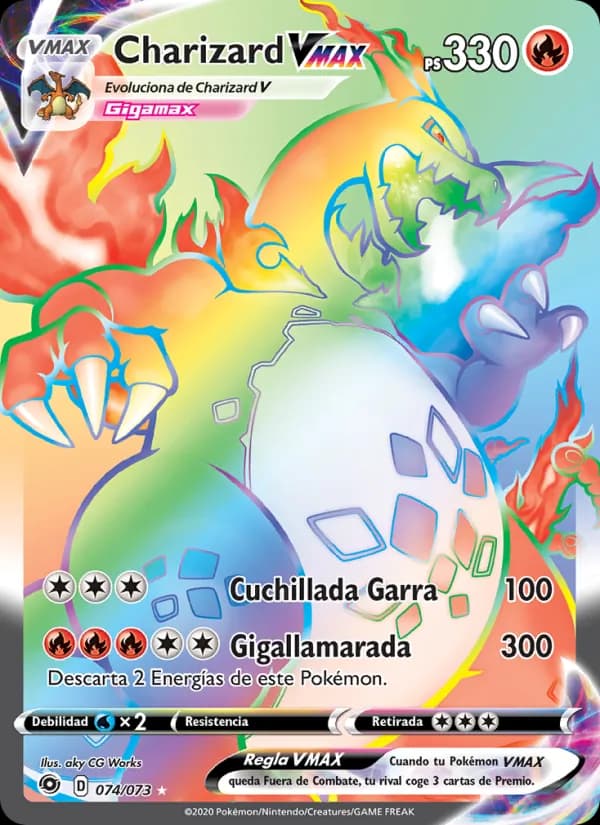 Charizard VMAX card in Spanish