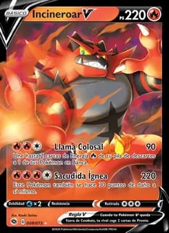 Incineroar V card in Spanish