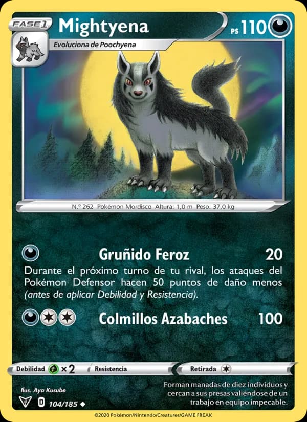 Mightyena card in Spanish