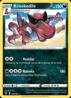 Krookodile card in Spanish