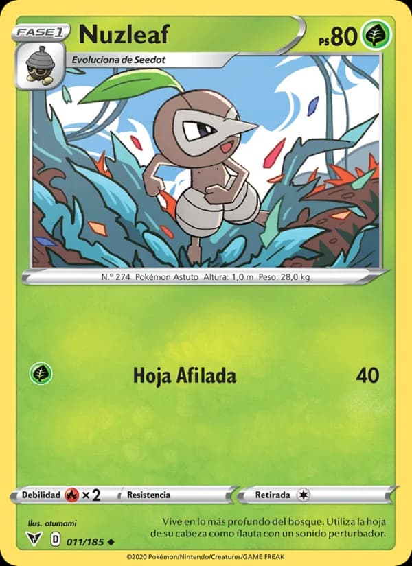 Nuzleaf card in Spanish