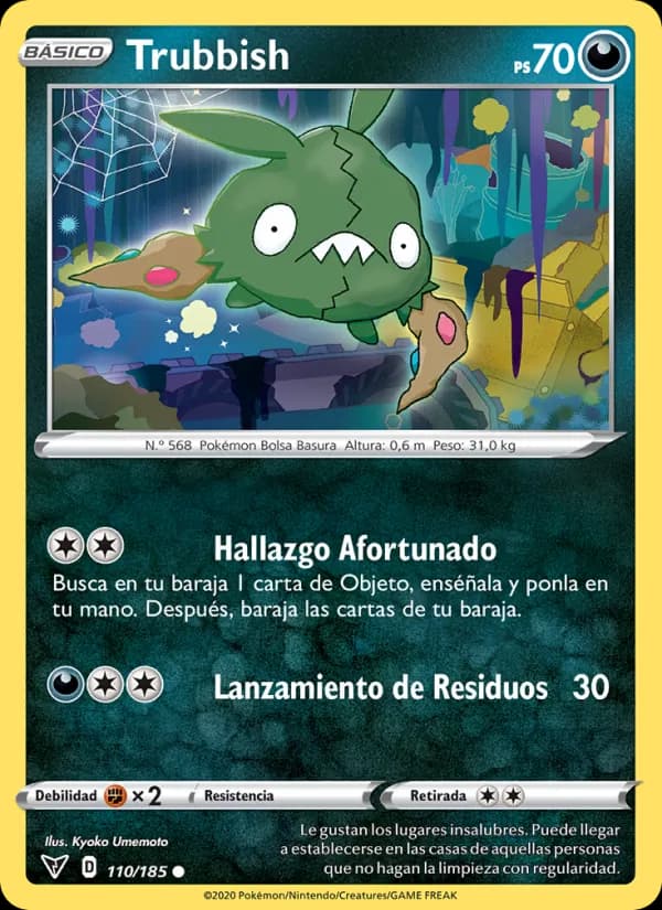 Trubbish card in Spanish