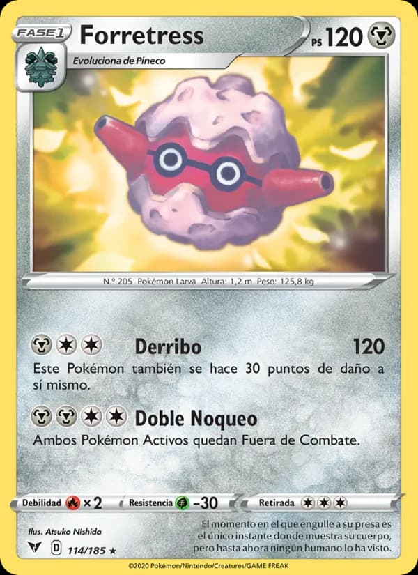 Forretress card in Spanish