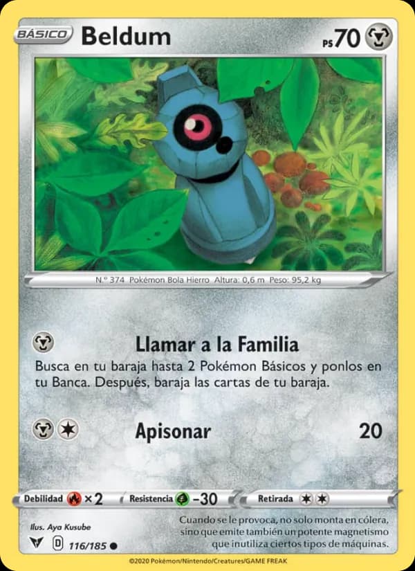 Beldum card in Spanish