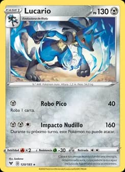 Lucario card in Spanish