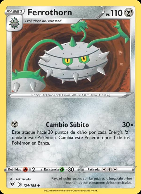 Ferrothorn card in Spanish