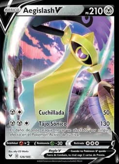 Aegislash V card in Spanish