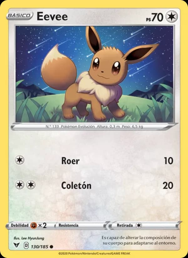 Eevee card in Spanish