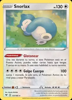 Snorlax card in Spanish