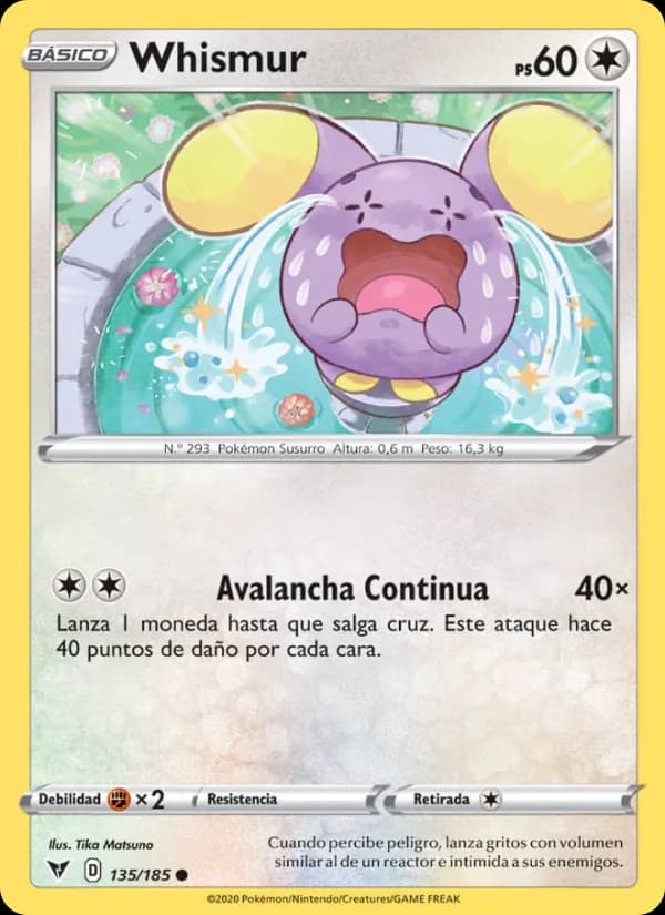Whismur card in Spanish