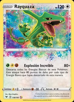 Rayquaza card in Spanish