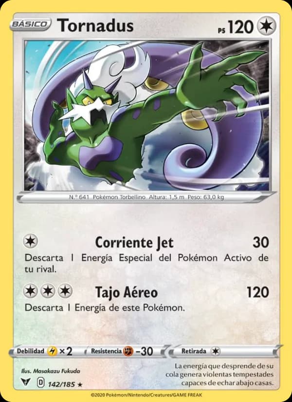 Tornadus card in Spanish