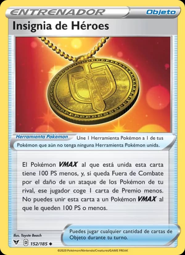 Insignia de Héroes card in Spanish