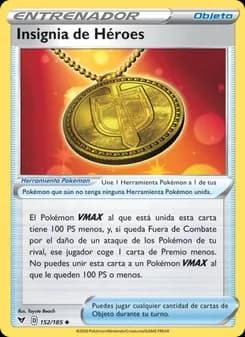 Insignia de Héroes card in Spanish
