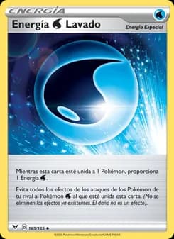 Energía Water Lavado card in Spanish