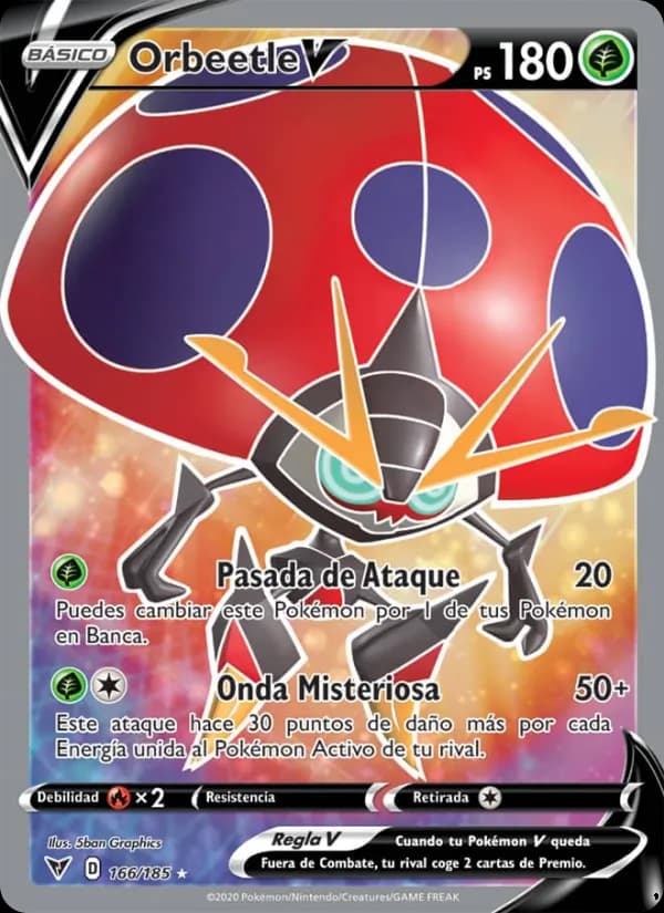 Orbeetle V card in Spanish