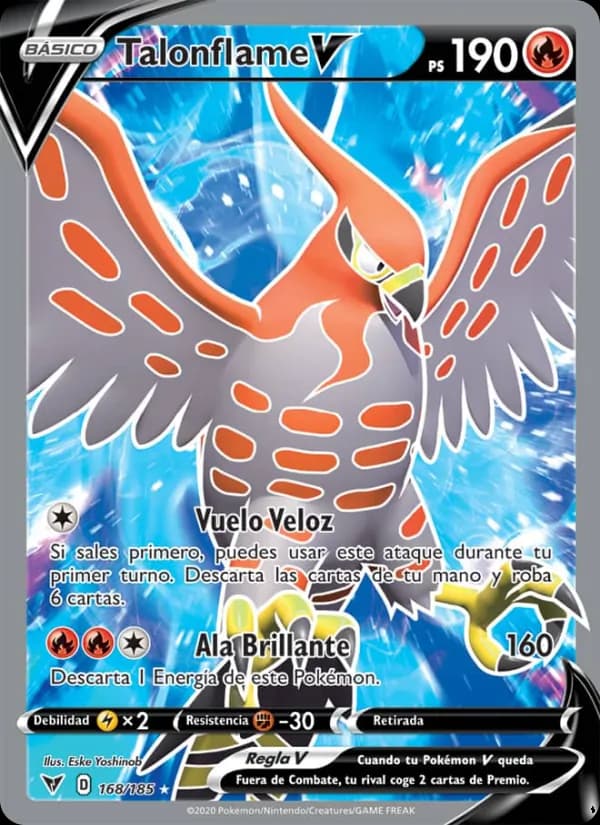 Talonflame V card in Spanish
