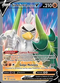 Sirfetch'd de Galar V card in Spanish