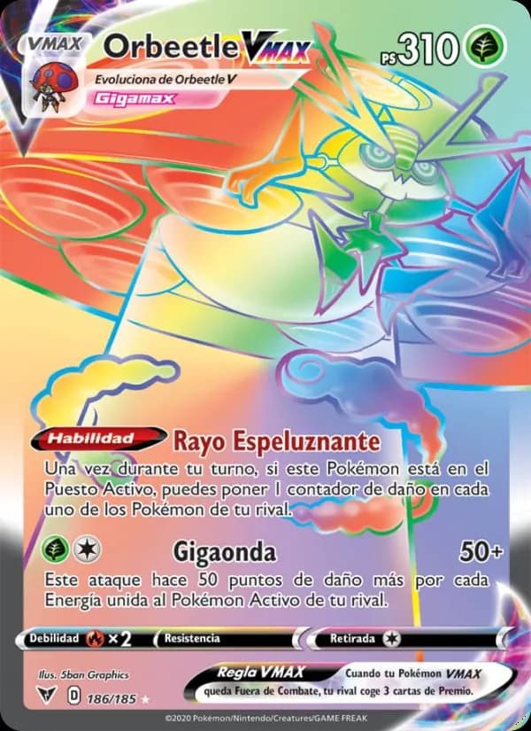 Orbeetle VMAX card in Spanish