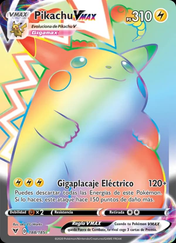 Pikachu VMAX card in Spanish