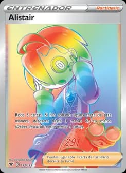 Alistair card in Spanish
