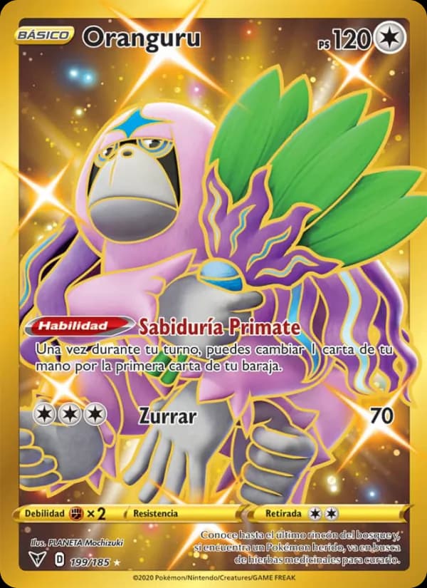 Oranguru card in Spanish