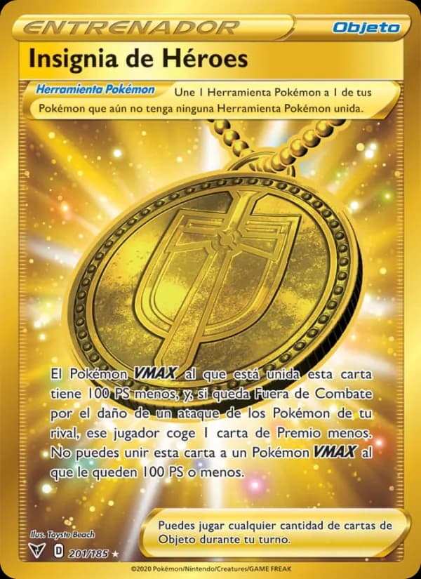 Insignia de Héroes card in Spanish