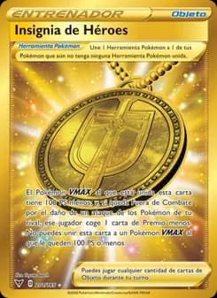 Insignia de Héroes card in Spanish