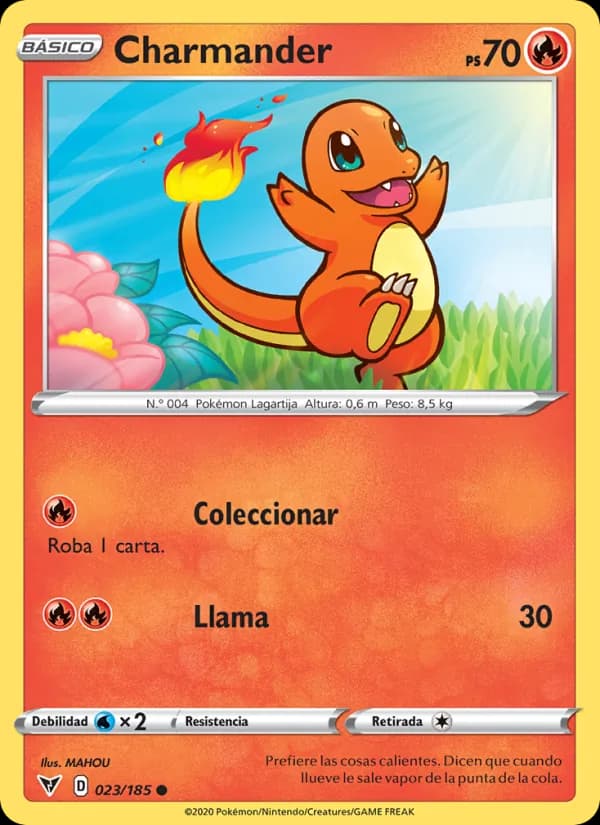 Charmander card in Spanish