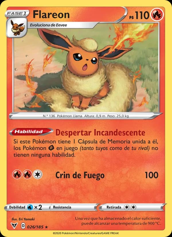 Flareon card in Spanish